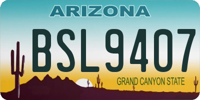 AZ license plate BSL9407