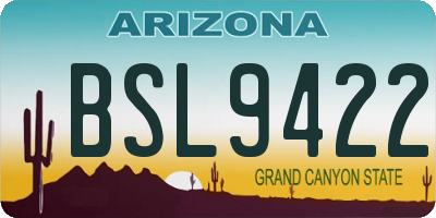 AZ license plate BSL9422
