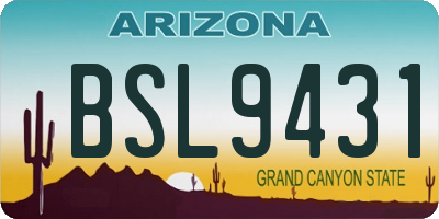 AZ license plate BSL9431