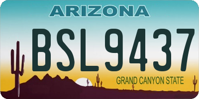 AZ license plate BSL9437