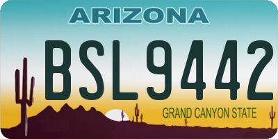 AZ license plate BSL9442