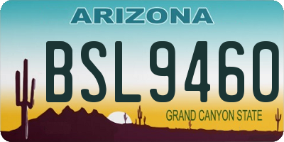 AZ license plate BSL9460