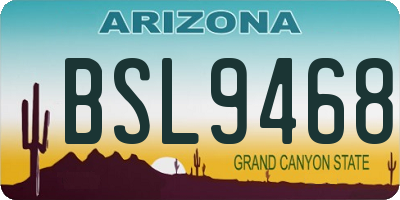 AZ license plate BSL9468