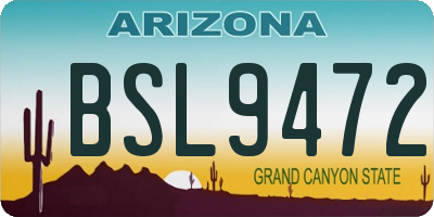 AZ license plate BSL9472