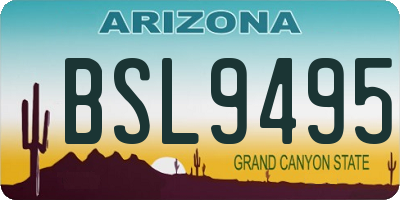 AZ license plate BSL9495