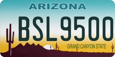 AZ license plate BSL9500