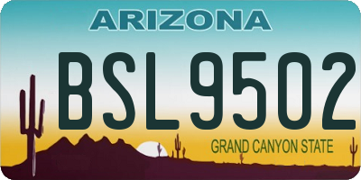 AZ license plate BSL9502