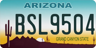 AZ license plate BSL9504