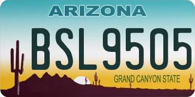 AZ license plate BSL9505