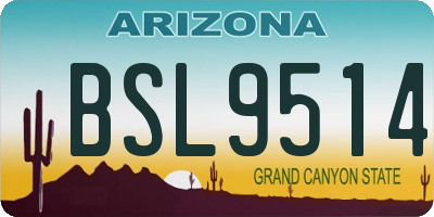 AZ license plate BSL9514