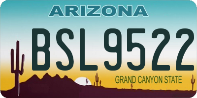 AZ license plate BSL9522