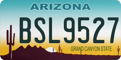 AZ license plate BSL9527