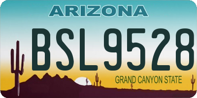 AZ license plate BSL9528