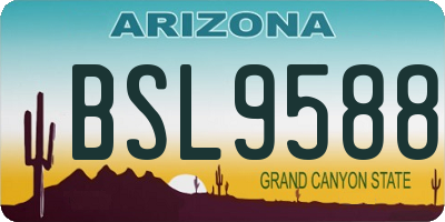 AZ license plate BSL9588