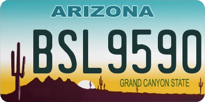 AZ license plate BSL9590