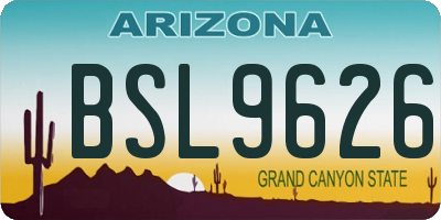 AZ license plate BSL9626
