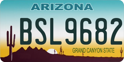 AZ license plate BSL9682
