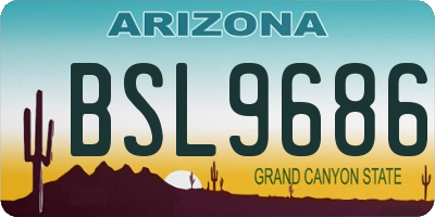 AZ license plate BSL9686