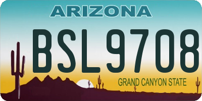 AZ license plate BSL9708