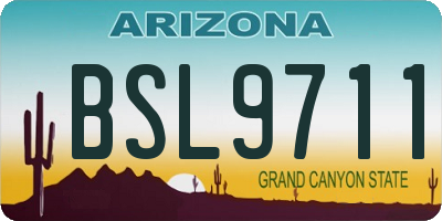 AZ license plate BSL9711