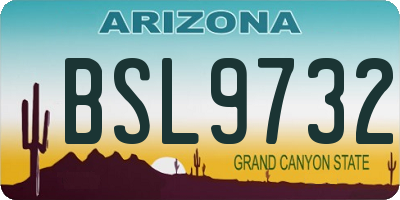 AZ license plate BSL9732