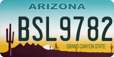 AZ license plate BSL9782