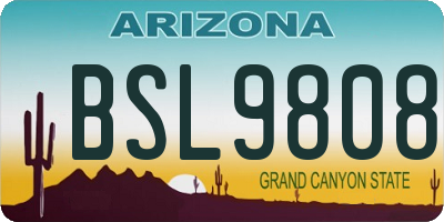 AZ license plate BSL9808