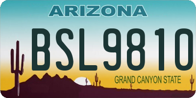 AZ license plate BSL9810