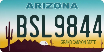 AZ license plate BSL9844