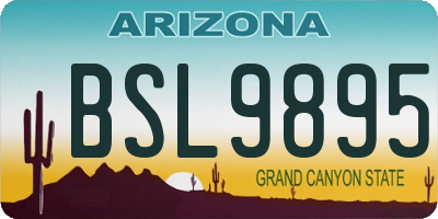 AZ license plate BSL9895