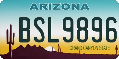 AZ license plate BSL9896