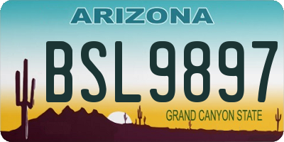 AZ license plate BSL9897