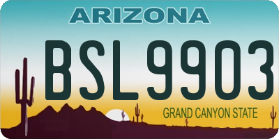 AZ license plate BSL9903