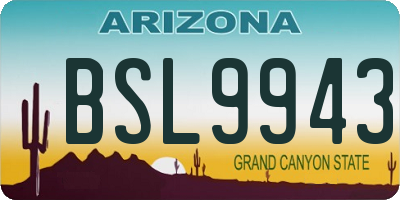AZ license plate BSL9943
