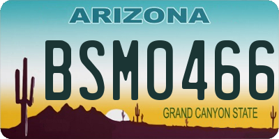AZ license plate BSM0466