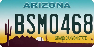 AZ license plate BSM0468