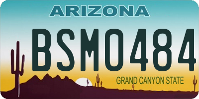 AZ license plate BSM0484