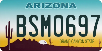 AZ license plate BSM0697