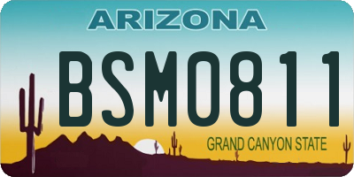 AZ license plate BSM0811