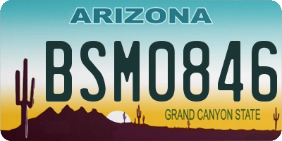 AZ license plate BSM0846