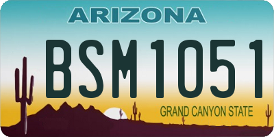 AZ license plate BSM1051