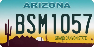 AZ license plate BSM1057