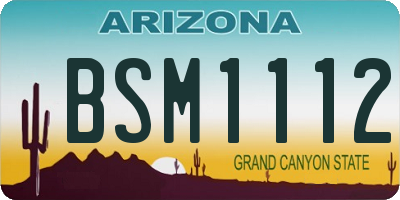 AZ license plate BSM1112