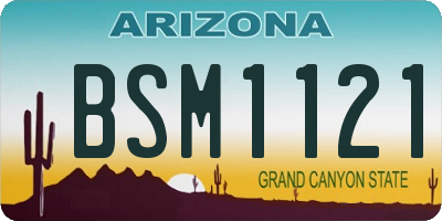 AZ license plate BSM1121