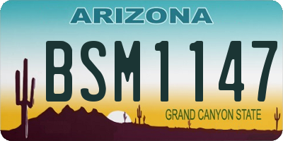 AZ license plate BSM1147