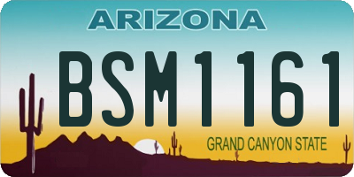 AZ license plate BSM1161