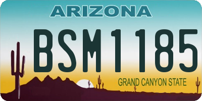 AZ license plate BSM1185