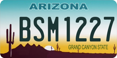 AZ license plate BSM1227