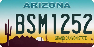 AZ license plate BSM1252