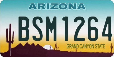 AZ license plate BSM1264